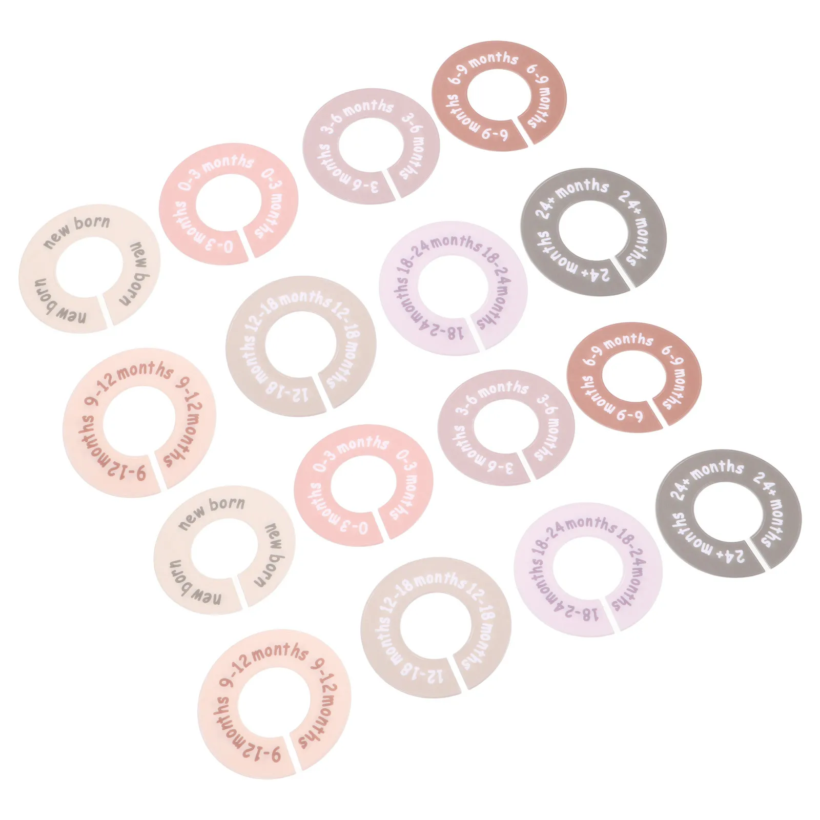 1Set Baby Closet Rod Organizers Plastic Clothes Dividers Round Size Markers 0-24 Months Nursery Wardrobe Label 
1Set Baby Closet Rod Organizers Plastic Clothes Dividers Round Size Markers 0-24 Months Nursery Wardrobe Label
