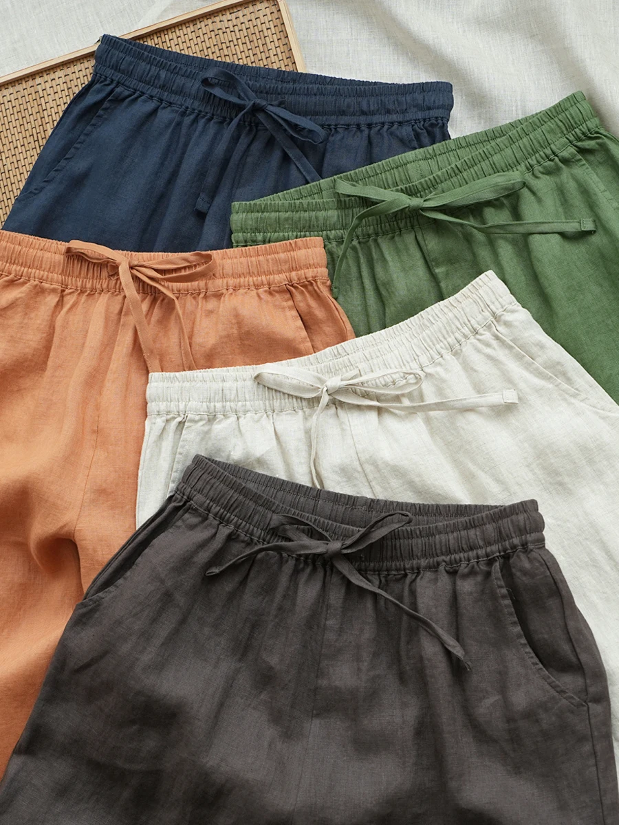 Женские брюки с высокой талией и широкими штанинами из тонкого льна, свободного кроя, летние, повседневные, прямые, с деталями на карманах
Женские брюки с высокой талией и широкими штанинами из тонкого льна, свободного кроя, летние, повседневные, прямые, с деталями на карманах