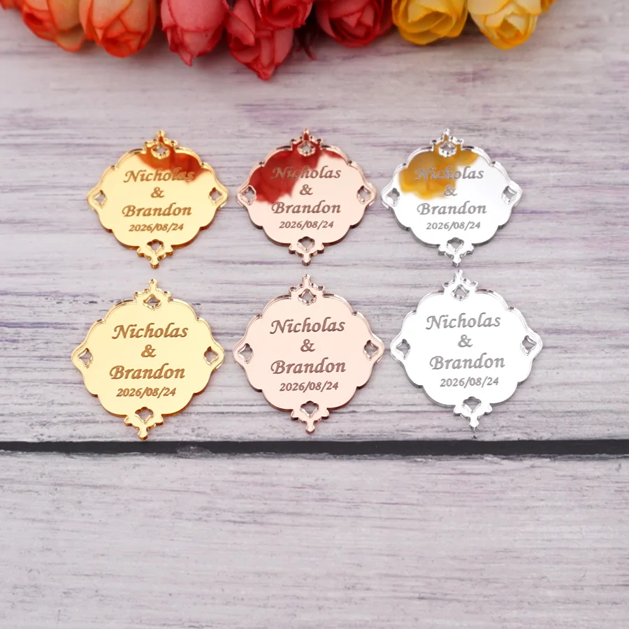 20pcs/Lot Personalized Acrylic Mirror Tag With Hole For Wedding Engagement Babyshower Party Guest Gift Festival Decoration
20pcs/Lot Personalized Acrylic Mirror Tag With Hole For Wedding Engagement Babyshower Party Guest Gift Festival Decoration