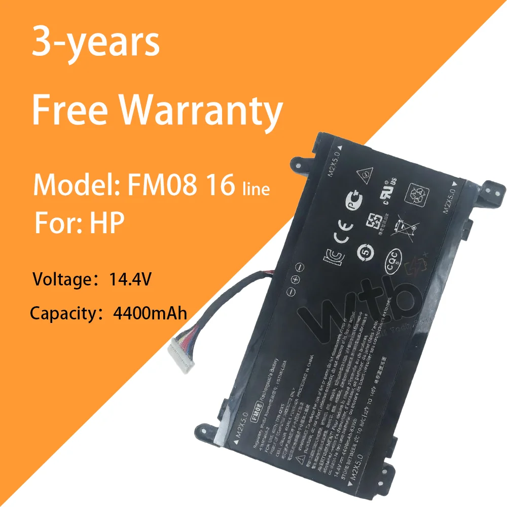 14.4V 4400mAh 8cells 16-wire new laptop battery FM08 for HP Light and Shadow/Night/Shadow Genie 3/4th generation Plus TPN-Q195
14.4V 4400mAh 8cells 16-wire new laptop battery FM08 for HP Light and Shadow/Night/Shadow Genie 3/4th generation Plus TPN-Q195