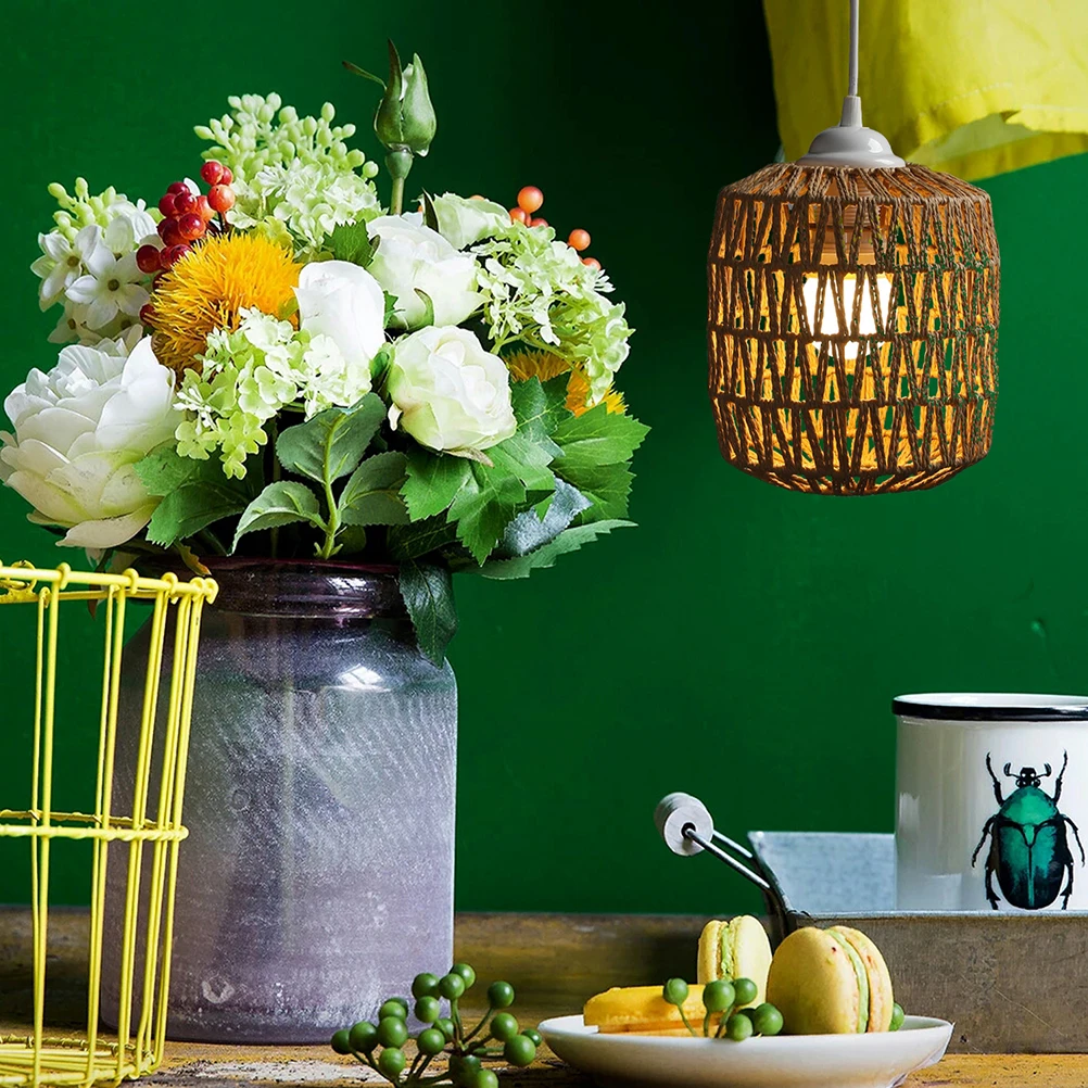 Elegant Imitation Rattan Lampshade Ceiling Light Cover Woven Pendant Light Fixture
Elegant Imitation Rattan Lampshade Ceiling Light Cover Woven Pendant Light Fixture