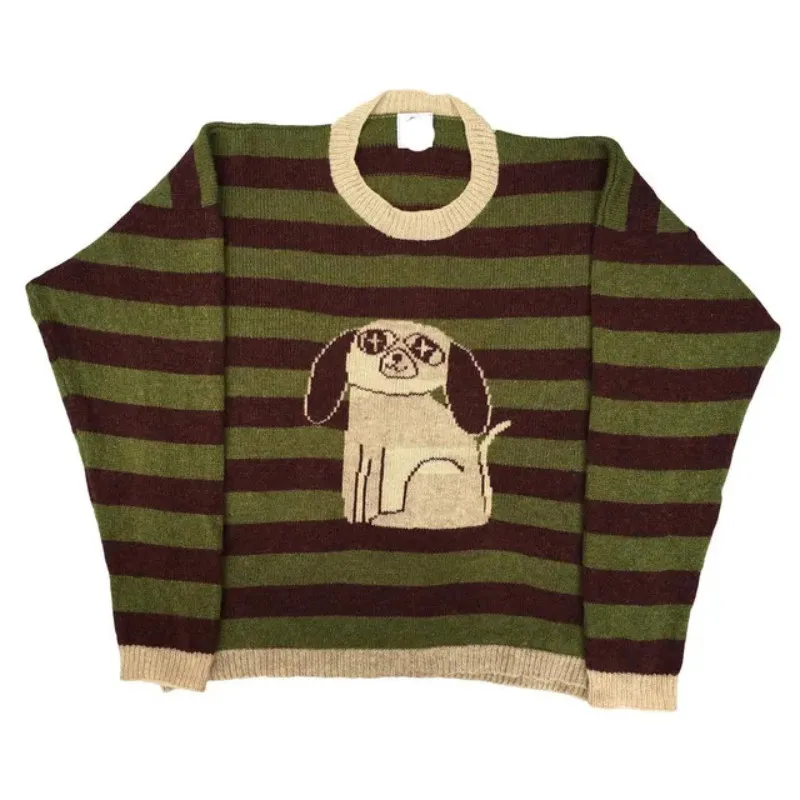 American Retro Stripe Sweater, Round Neck Pullover, Printed Pattern, European and American Fashion, Autumn and Winter, 2024Y2
American Retro Stripe Sweater, Round Neck Pullover, Printed Pattern, European and American Fashion, Autumn and Winter, 2024Y2