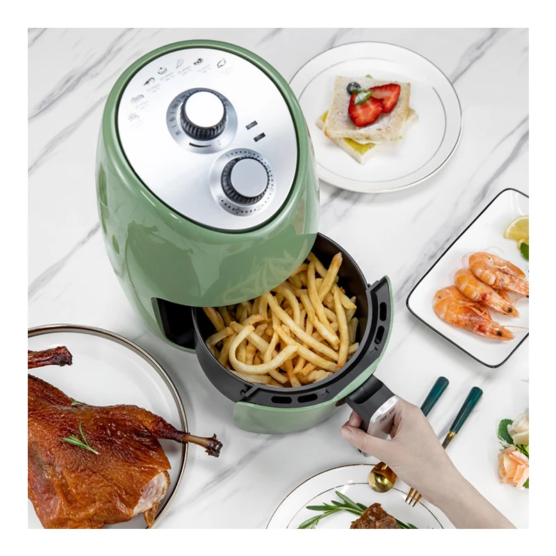 Mini Air Fryer Household Smoke-free French Fries Machine Fryer 2.6L Electric PFA Round Green Making Food Maxky Kitchen 1000 220
Mini Air Fryer Household Smoke-free French Fries Machine Fryer 2.6L Electric PFA Round Green Making Food Maxky Kitchen 1000 220
