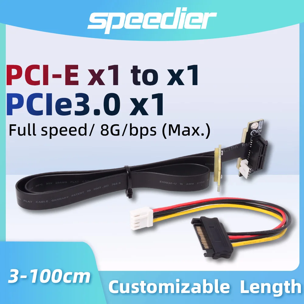 PCI-E 3.0 X1 Signal Extension Riser Cable Dual 90° Right-angled 16G/bps High Speed for Network /sound / USB Card Golden Finger
PCI-E 3.0 X1 Signal Extension Riser Cable Dual 90° Right-angled 16G/bps High Speed for Network /sound / USB Card Golden Finger