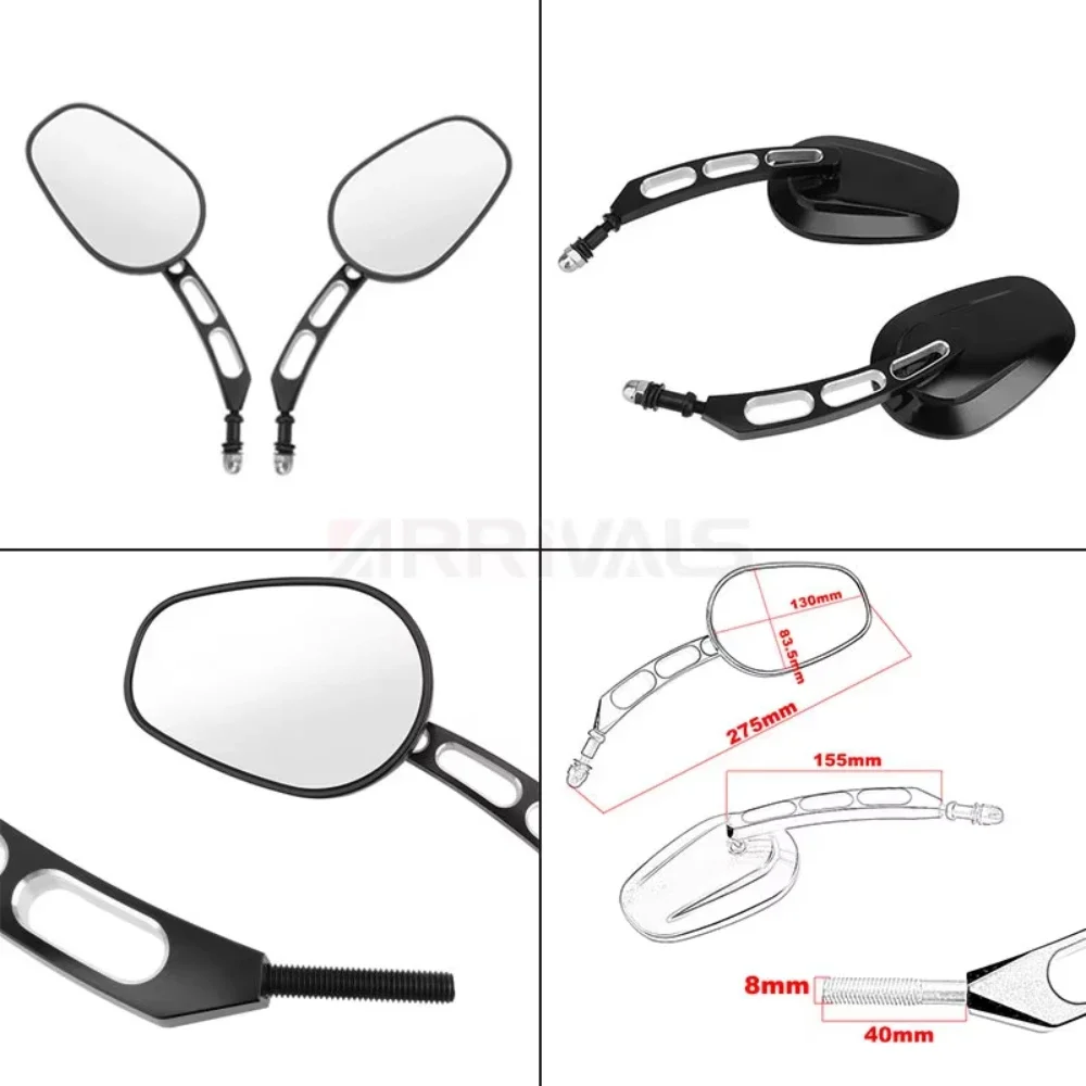 WB3 Anti Scratch Cruiser Motorcycle Rearview Mirrors HD Clear Glass Shockproof Universal Replacement Parts
WB3 Anti Scratch Cruiser Motorcycle Rearview Mirrors HD Clear Glass Shockproof Universal Replacement Parts