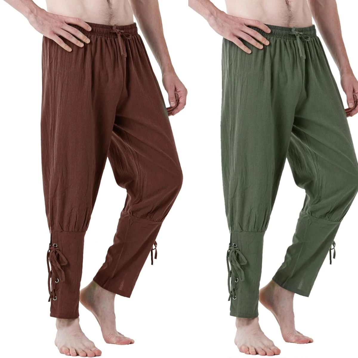 Мужские винтажные брюки из чистого хлопка с ремешками на щиколотке для Ренессансного пирата-викинга, средневековый костюм на Хэллоуин
Мужские винтажные брюки из чистого хлопка с ремешками на щиколотке для Ренессансного пирата-викинга, средневековый костюм на Хэллоуин