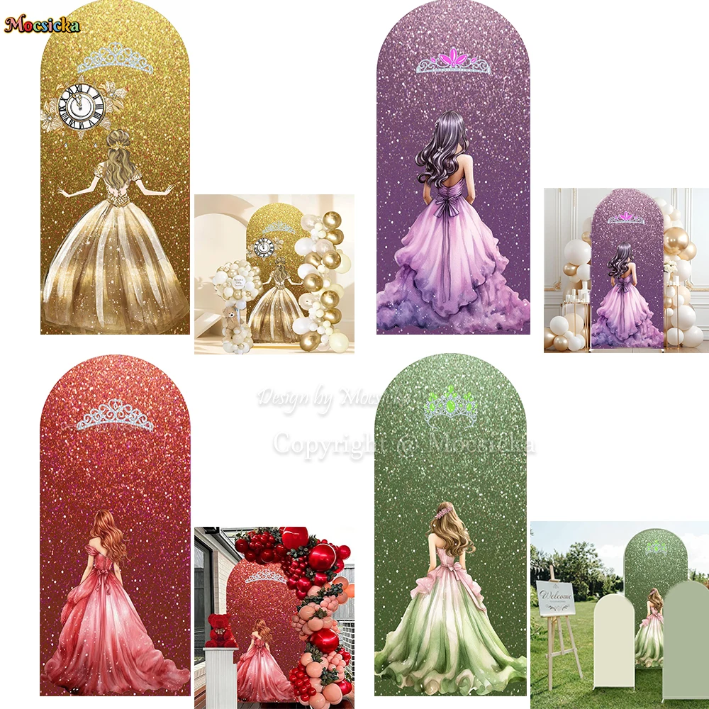 Sweet Girl 15th Birthday Arch Backdrop Cover Quinceanera Princess Glitter Dress Crown Backdrop Bridal Show Wedding Party Booth
Sweet Girl 15th Birthday Arch Backdrop Cover Quinceanera Princess Glitter Dress Crown Backdrop Bridal Show Wedding Party Booth