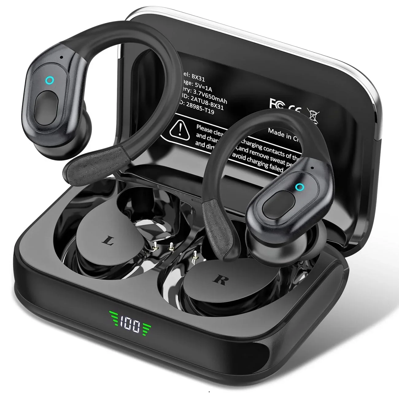 GDLYL BX31 Bluetooth V6.0 Earphones True Wireless Headphones with Mic Button Control Noise Reduction Earhooks Waterproof Headset
GDLYL BX31 Bluetooth V6.0 Earphones True Wireless Headphones with Mic Button Control Noise Reduction Earhooks Waterproof Headset