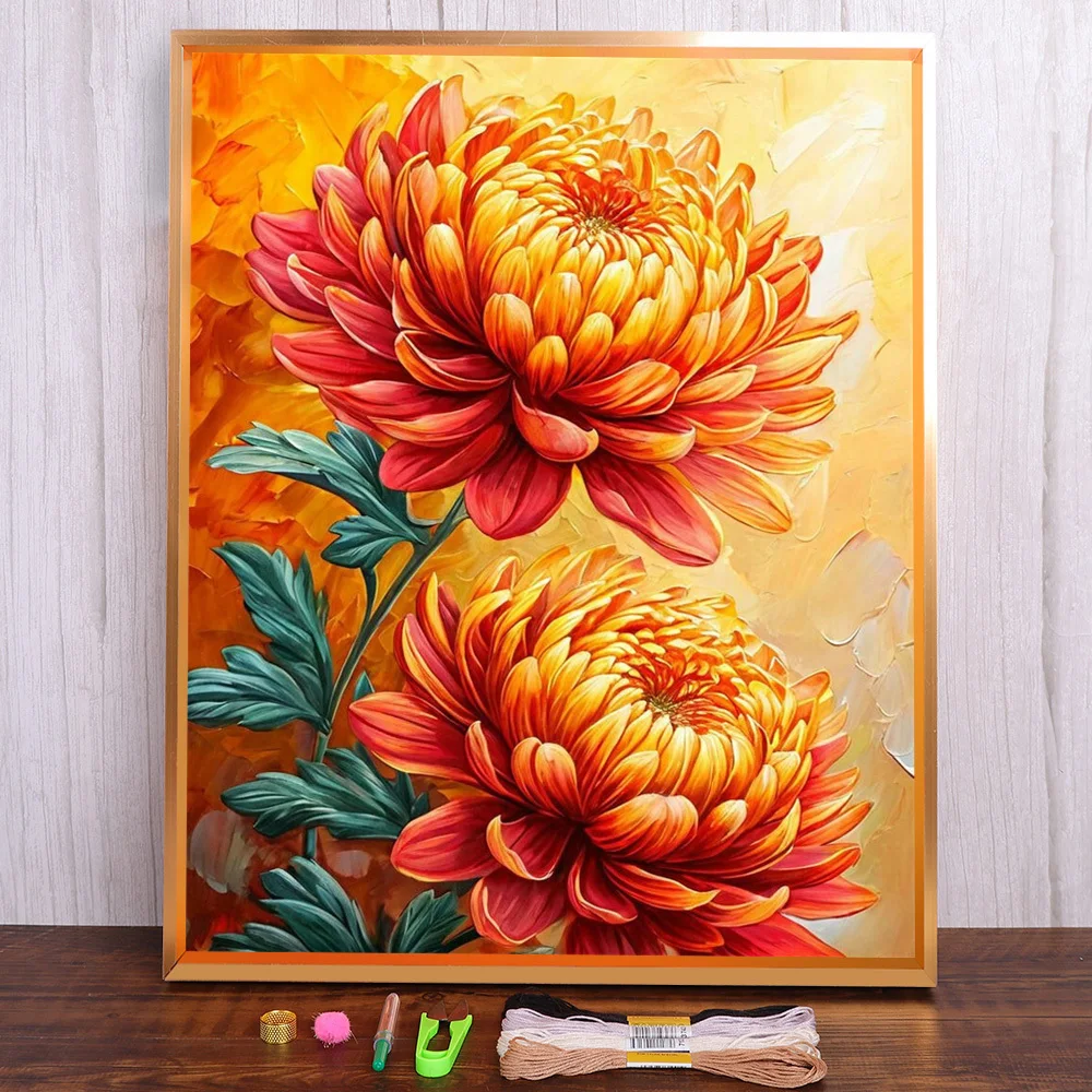 Flower Chrysanthemum Pre-Printed Cross Stitch Set DIY Embroidery Handiwork Handmade Needlework Painting Gift Stamped Home Decor
Flower Chrysanthemum Pre-Printed Cross Stitch Set DIY Embroidery Handiwork Handmade Needlework Painting Gift Stamped Home Decor