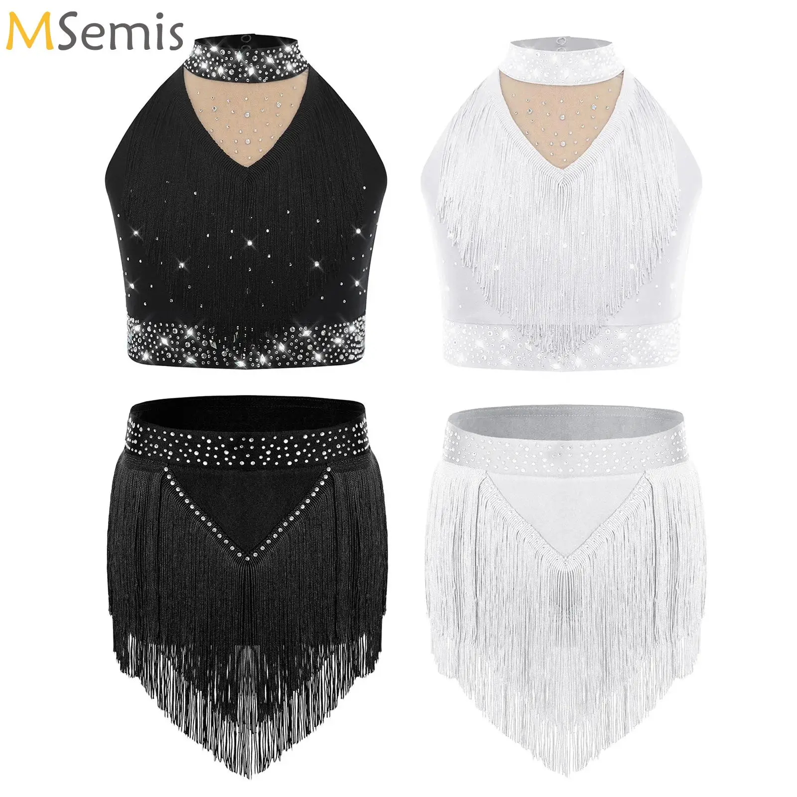 2025 New Summer Girls Latin Dance Set Kids Latin Dancing Black Vest +Fringed Skirt Cha Cha Rumba Samba Dance Practice Clothes
2025 New Summer Girls Latin Dance Set Kids Latin Dancing Black Vest +Fringed Skirt Cha Cha Rumba Samba Dance Practice Clothes