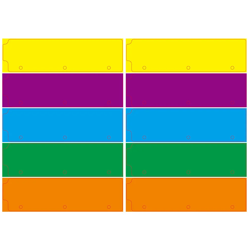 10pcs Binder Dividers Colored Plastic Page Dividers Detachable Index Tabs For Notebook Journal Report Organization Notepad 
10pcs Binder Dividers Colored Plastic Page Dividers Detachable Index Tabs For Notebook Journal Report Organization Notepad