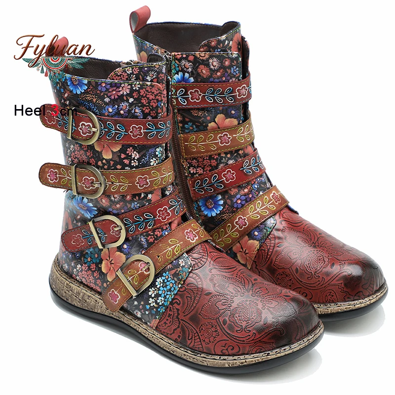 New Autumn Winter Print Women's Mid-Calf Boots Thick Sole Heels 3cm Belt Strap Buckle Side Zipper Ladies Pumps Short Boots Shoes
New Autumn Winter Print Women's Mid-Calf Boots Thick Sole Heels 3cm Belt Strap Buckle Side Zipper Ladies Pumps Short Boots Shoes