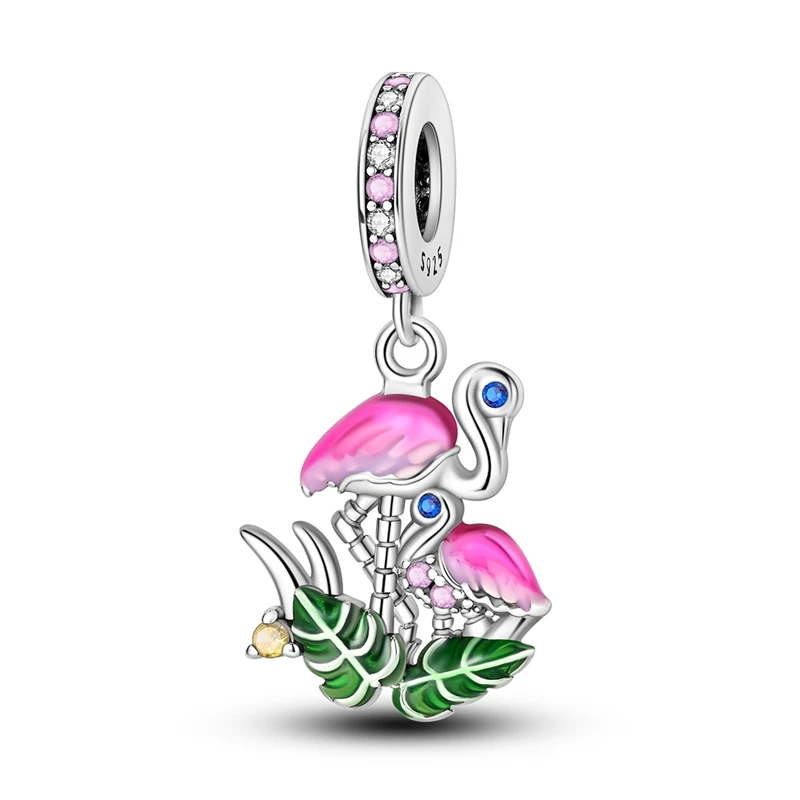 Fit 3mm Original Bracelets 925 Sterling Silver Flamingo Pair Charms Bead Zircon Dangle For Women DIY Birthday Party Jewelry Gift
Fit 3mm Original Bracelets 925 Sterling Silver Flamingo Pair Charms Bead Zircon Dangle For Women DIY Birthday Party Jewelry Gift