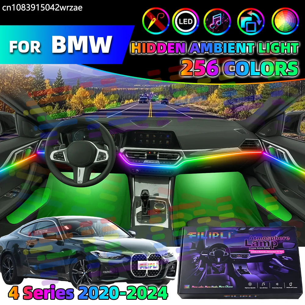 Неоновые световые ленты для BMW 4 серии G22 G23 G26 G82 G83, комплект световых полос с управлением через приложение, музыкальный контроль, декоративная подсветка, симфонический эффект.
Неоновые световые ленты для BMW 4 серии G22 G23 G26 G82 G83, комплект световых полос с управлением через приложение, музыкальный контроль, декоративная подсветка, симфонический эффект.