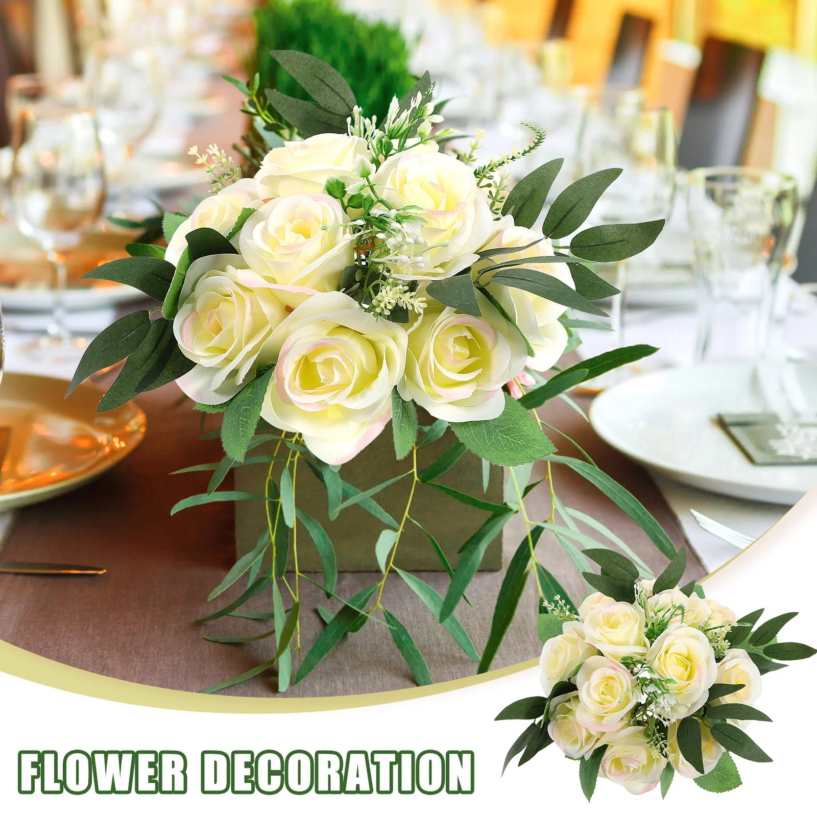 1 Artificial Rose BallFlower Table Decoration for Wedding Centerpieces Events Bright Color Non-Fading Fake Flowers Arrangement
1 Artificial Rose BallFlower Table Decoration for Wedding Centerpieces Events Bright Color Non-Fading Fake Flowers Arrangement