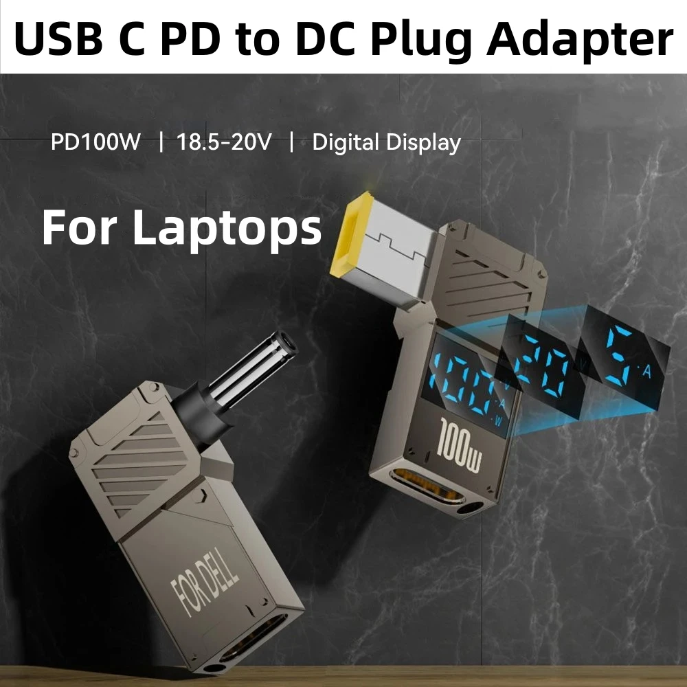 USB C PD100W Power Adapter Charging Converter Plug Type C to DC Connector Charge Barrel Jack for Lenovo/Hp/Dell/Asus Laptops
USB C PD100W Power Adapter Charging Converter Plug Type C to DC Connector Charge Barrel Jack for Lenovo/Hp/Dell/Asus Laptops