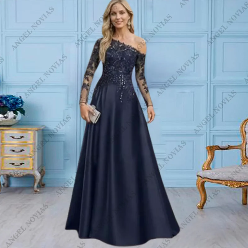 Customized Long Navy Blue A Line Mother of the Bride Dresses with Sleeve for Wedding Guest Evening Dresses Robes Invitee Mariage
Customized Long Navy Blue A Line Mother of the Bride Dresses with Sleeve for Wedding Guest Evening Dresses Robes Invitee Mariage