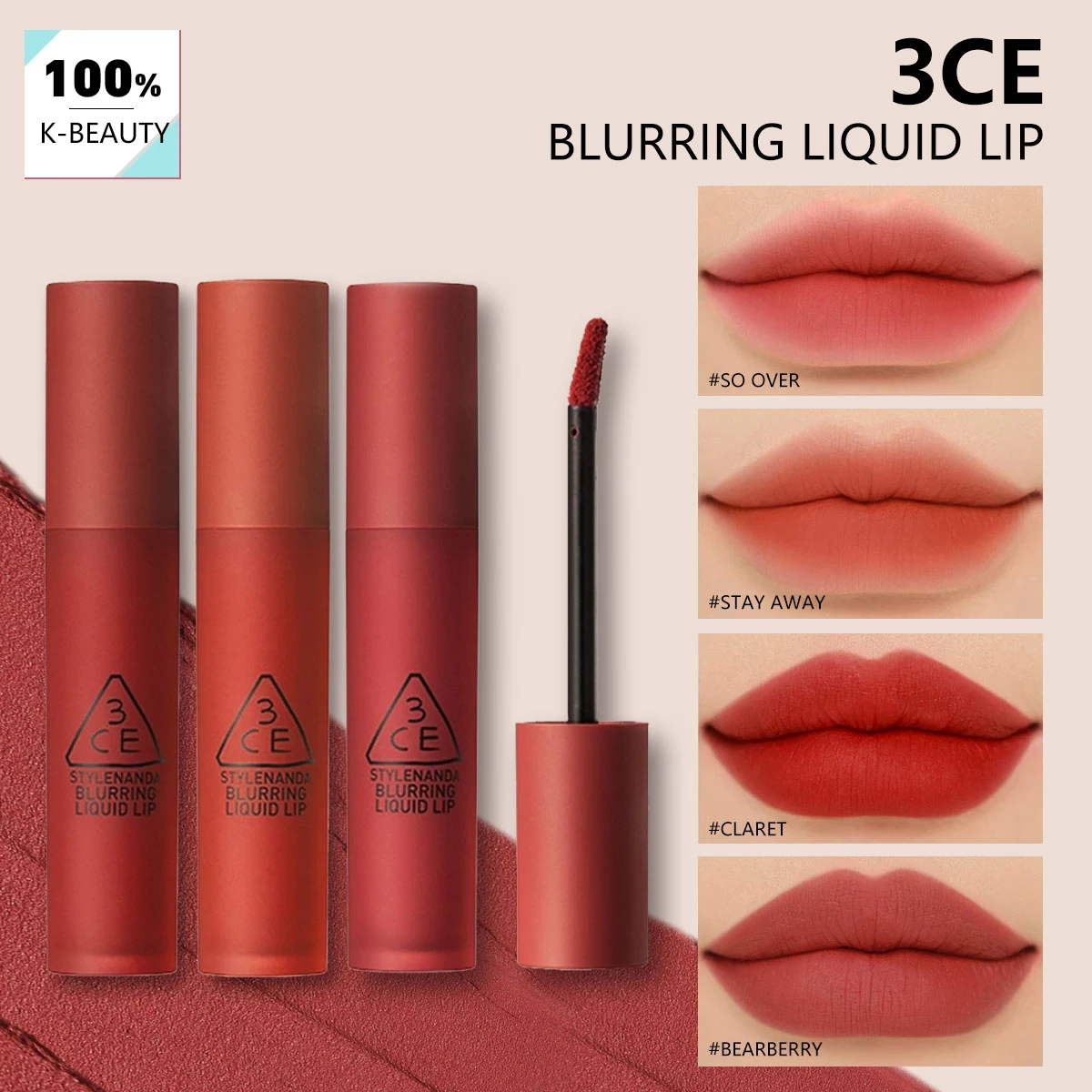 3CE Blurring Liquid Lip,Soft Mousse Texture,Smooth&Non-Drying,Soft-Focus Matte Finish,Date Makeup,Korean Cosmetic,Korean Makeup
3CE Blurring Liquid Lip,Soft Mousse Texture,Smooth&Non-Drying,Soft-Focus Matte Finish,Date Makeup,Korean Cosmetic,Korean Makeup