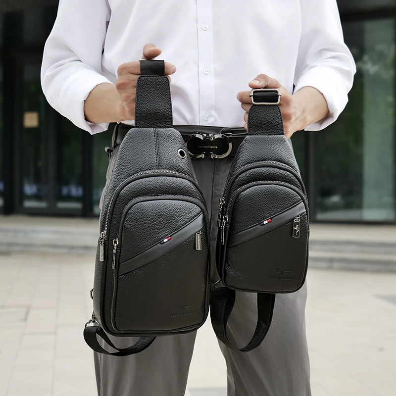 Мужская винтажная сумка-слинг из искусственной кожи, большая вместительная сумка через плечо с несколькими карманами, надежной застежкой-пряжкой, стильная и удобная.
Мужская винтажная сумка-слинг из искусственной кожи, большая вместительная сумка через плечо с несколькими карманами, надежной застежкой-пряжкой, стильная и удобная.