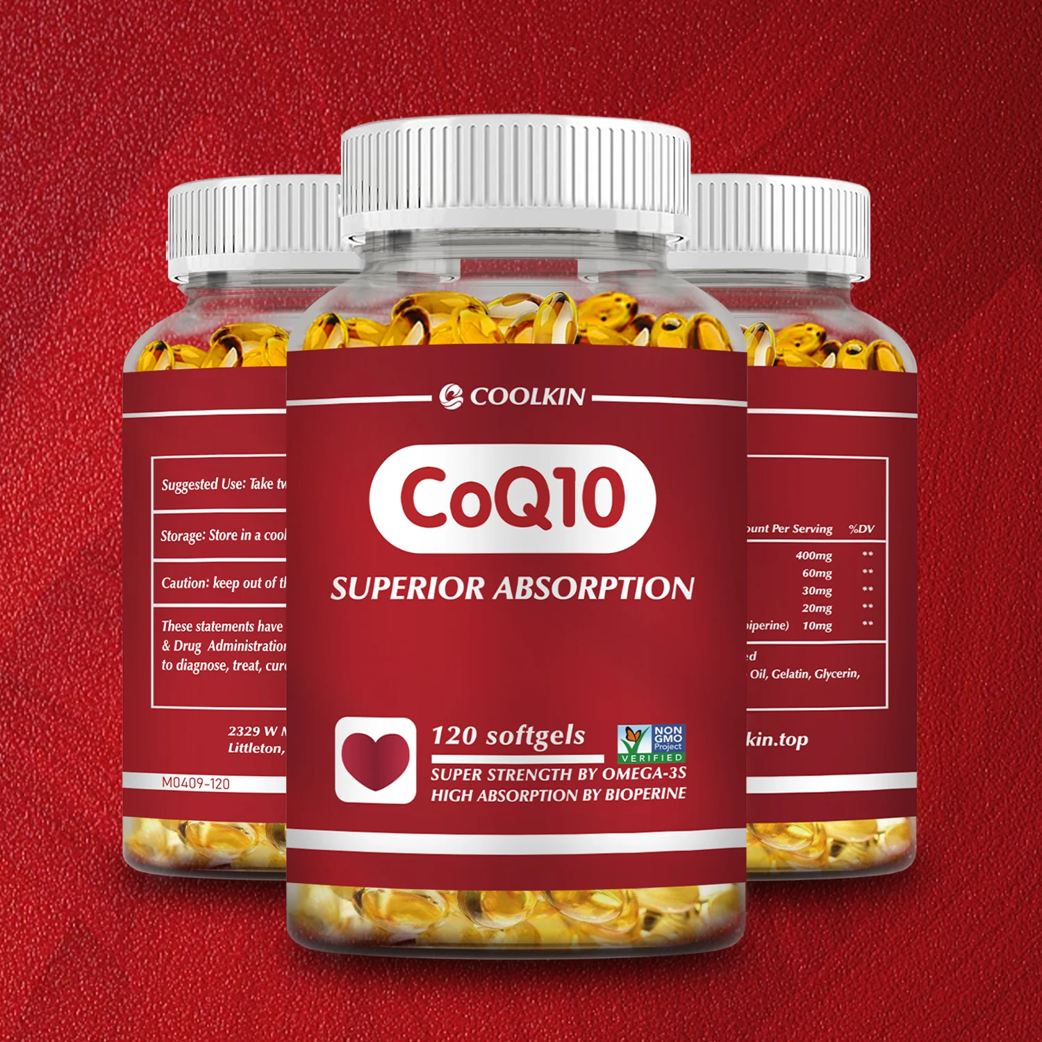 COQ10 Capsules for Improve Heart Brain Nerve Cell Mitochondria Sperm Motility Egg Quality Relieve Fatigue Lower Blood Pressure
COQ10 Capsules for Improve Heart Brain Nerve Cell Mitochondria Sperm Motility Egg Quality Relieve Fatigue Lower Blood Pressure