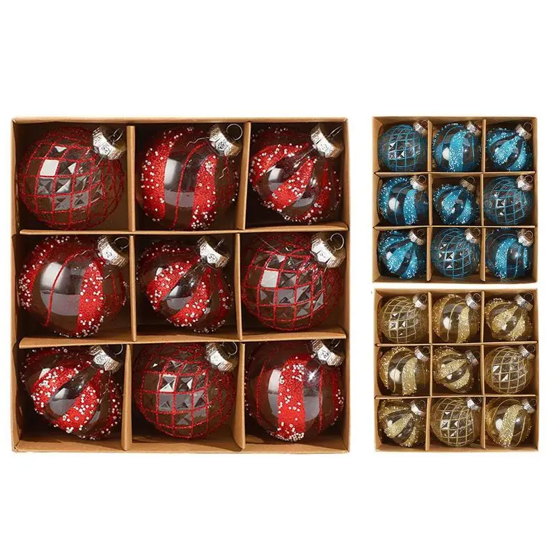 9 Pcs Christmas tree decorations Christmas balls Hanging ball decorations Decorative tree balls for home holiday decoration
9 Pcs Christmas tree decorations Christmas balls Hanging ball decorations Decorative tree balls for home holiday decoration