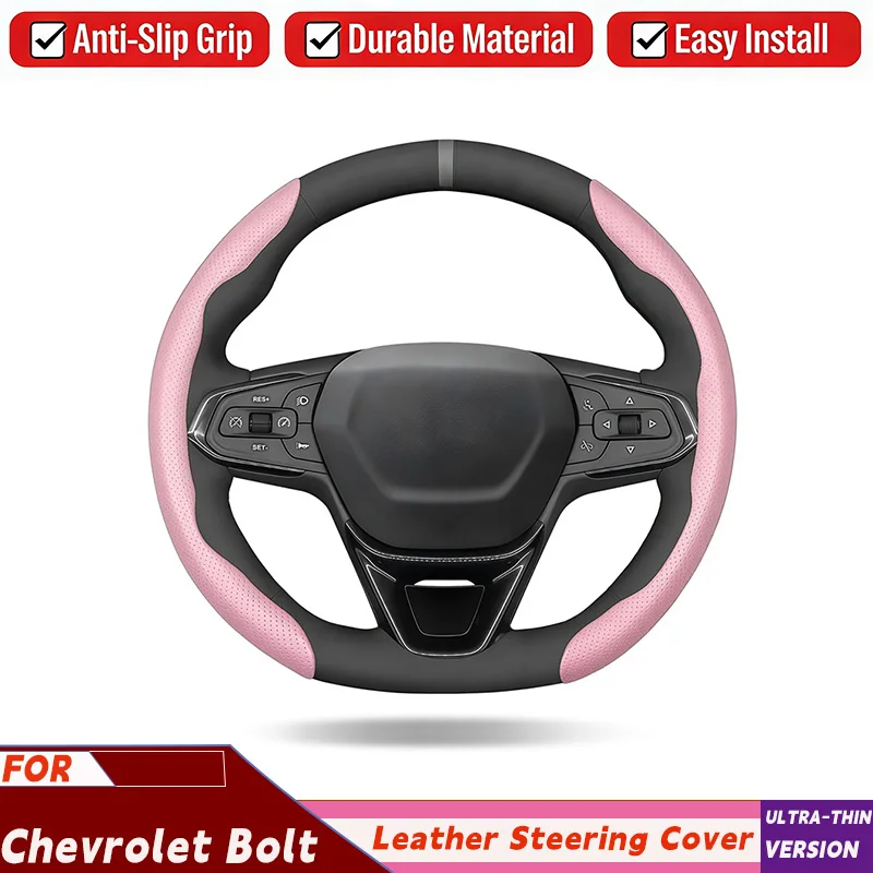 Nappa Leather Car Steering Wheel Cover for Chevrolet Chevy Bolt EV 2017-2024 Bolt EUV 2022-2024 Steering-Wheel Accessories
Nappa Leather Car Steering Wheel Cover for Chevrolet Chevy Bolt EV 2017-2024 Bolt EUV 2022-2024 Steering-Wheel Accessories