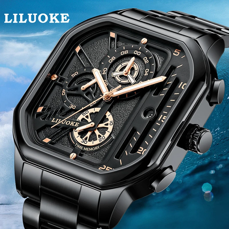 LILUOKE Luminous Waterproof Men's Watch - High-end Men's Wristwatch, Perfect for Sports, Casual Wear, and Parties
LILUOKE Luminous Waterproof Men's Watch - High-end Men's Wristwatch, Perfect for Sports, Casual Wear, and Parties