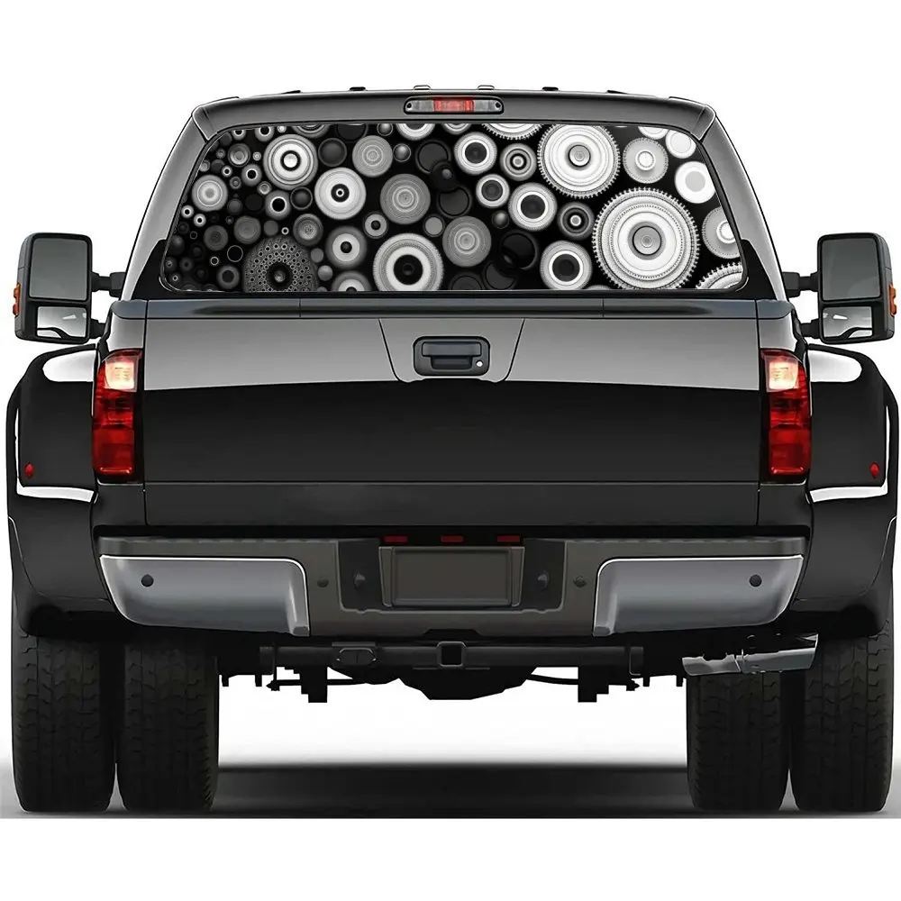 Black and White Circular Array Car Accessories Rear Windshield Sticker, Truck Window See Through Perforated Window Car Vinyl Wra
Black and White Circular Array Car Accessories Rear Windshield Sticker, Truck Window See Through Perforated Window Car Vinyl Wra