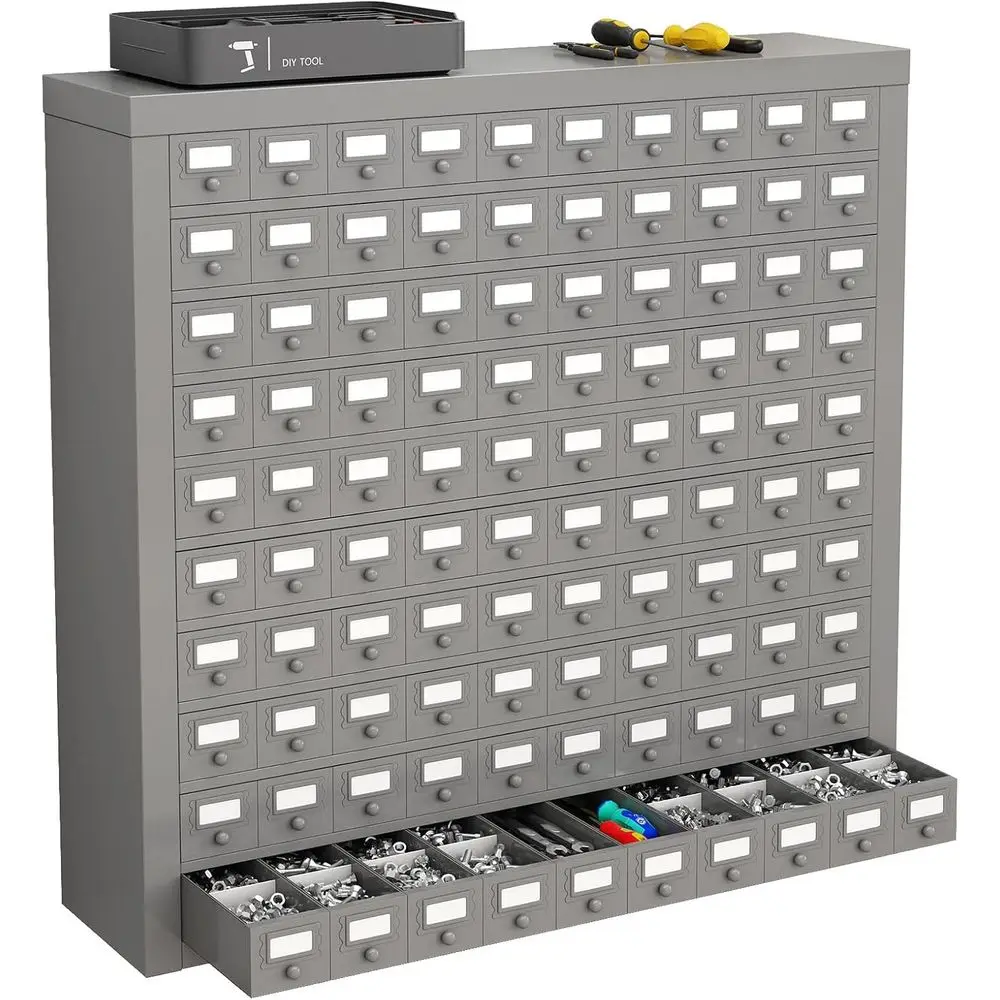 10-Tier Industrial Steel Storage Cabinet with Dividers for Tools, Nuts, Bolts, and Hardware
10-Tier Industrial Steel Storage Cabinet with Dividers for Tools, Nuts, Bolts, and Hardware