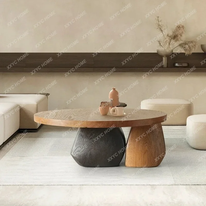 Wabi Sansan Solid Wood Sofa Coffee Table Living Room Household Light Luxury High-end Small Round Table
Wabi Sansan Solid Wood Sofa Coffee Table Living Room Household Light Luxury High-end Small Round Table