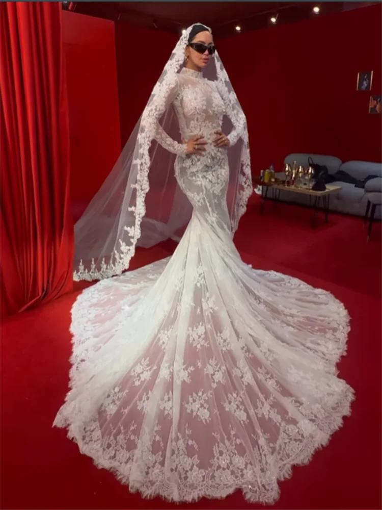 Свадебное платье 2025 г., роскошное платье Vestido De Novia Sirena Encaje Vestidos Manga Larga, сексуальные свадебные платья на заказ Suknia Slubna Bride
Свадебное платье 2025 г., роскошное платье Vestido De Novia Sirena Encaje Vestidos Manga Larga, сексуальные свадебные платья на заказ Suknia Slubna Bride