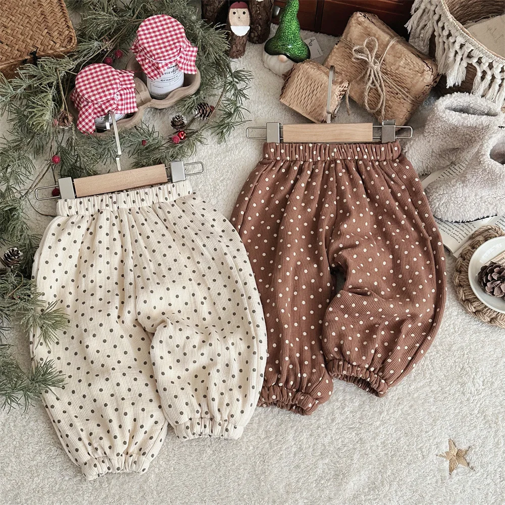 2024 Winter New Baby Fleece Warm Trousers Cotton Girls Dot Print Casual Pants Plus Velvet Thick Toddler Boys Loose Harem Pants
2024 Winter New Baby Fleece Warm Trousers Cotton Girls Dot Print Casual Pants Plus Velvet Thick Toddler Boys Loose Harem Pants