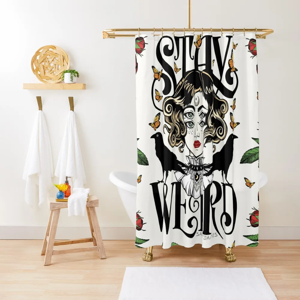 Rose and The Ravens {Stay Weird} Colour Version Shower Curtain Bathroom Accessorys Bathtub Modern Accessory Bathrooms Curtain
Rose and The Ravens {Stay Weird} Colour Version Shower Curtain Bathroom Accessorys Bathtub Modern Accessory Bathrooms Curtain