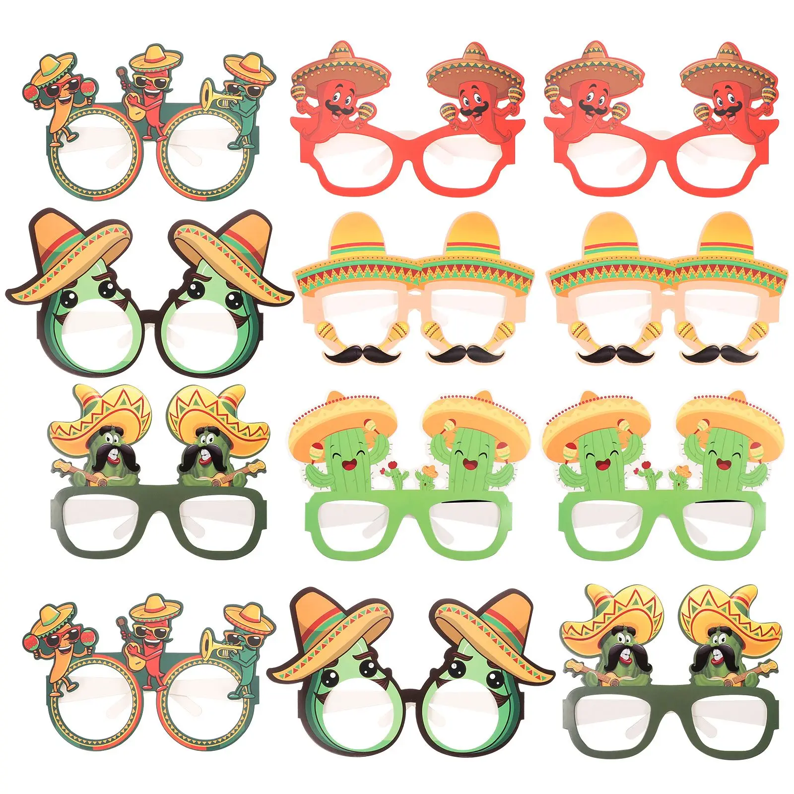 12 Pcs Paper Glasses Fiesta Party Eyeglasses Props Festival Mexican Themed Decor Eyewear Photo Decoration Funny
12 Pcs Paper Glasses Fiesta Party Eyeglasses Props Festival Mexican Themed Decor Eyewear Photo Decoration Funny