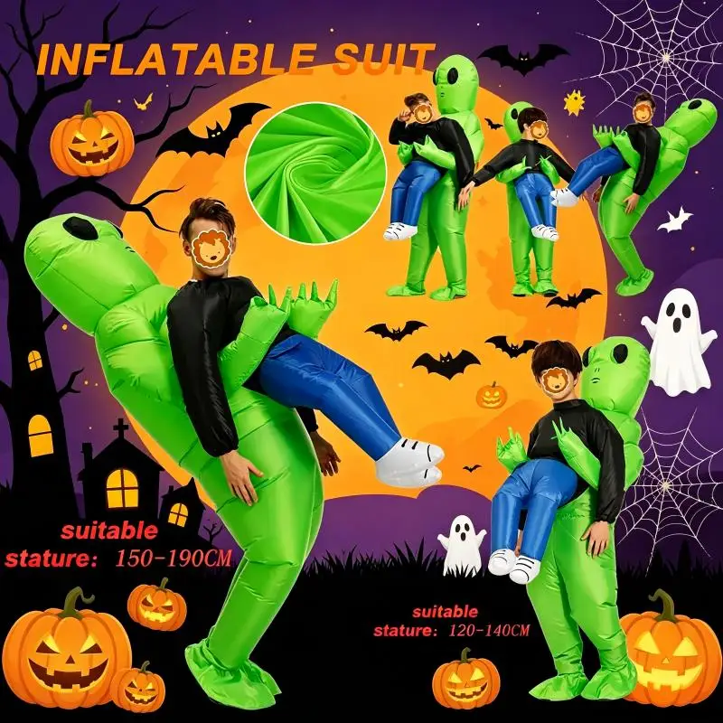 Green Alien Inflatable Costume Funny Blow Up Suit for Adults Kids Halloween Cosplay Party Fancy Dress Carnival Festival Outfit
Green Alien Inflatable Costume Funny Blow Up Suit for Adults Kids Halloween Cosplay Party Fancy Dress Carnival Festival Outfit