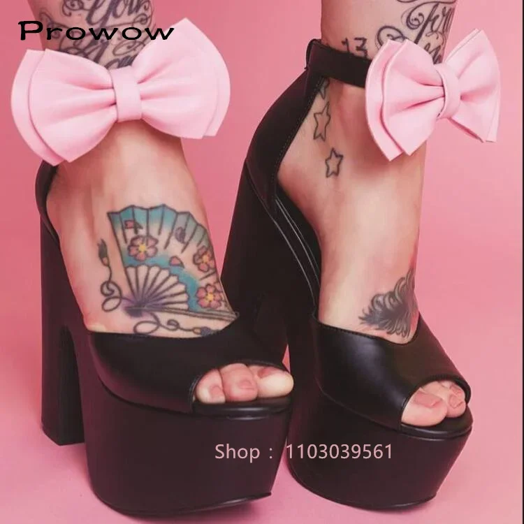 New 2025 Sexy Black Platform Chunky Heel Sandals Open Toe Cute Bowtie Party Dress Pumps Shoes Women Zapatos Mujer
New 2025 Sexy Black Platform Chunky Heel Sandals Open Toe Cute Bowtie Party Dress Pumps Shoes Women Zapatos Mujer