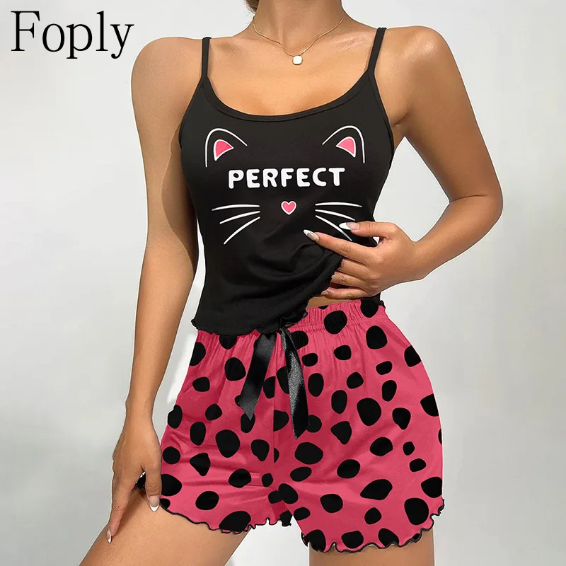 Women Pajamas Sets Sexy Pijamas Print Pyjamas Female Sleepwear Sleeveless Strap Cami Top Shorts Suits Pajamas for Woman Homewear
Women Pajamas Sets Sexy Pijamas Print Pyjamas Female Sleepwear Sleeveless Strap Cami Top Shorts Suits Pajamas for Woman Homewear