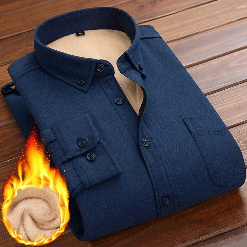 Men Oxford Spinning Warm Shirts 2024 Winter Velvet Thick Solid Casual Slim Long Sleeve Shirts High-quality Fashion Mens Clothing
Men Oxford Spinning Warm Shirts 2024 Winter Velvet Thick Solid Casual Slim Long Sleeve Shirts High-quality Fashion Mens Clothing