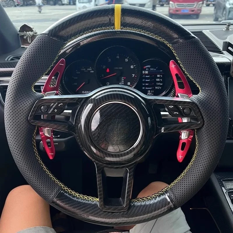 DIY Hand Sewing Carbon Fiber Auto Car Steering Wheel Cover For Porsche Taycan Boxste Macan Cayenne 718 911 Car Accessories
DIY Hand Sewing Carbon Fiber Auto Car Steering Wheel Cover For Porsche Taycan Boxste Macan Cayenne 718 911 Car Accessories