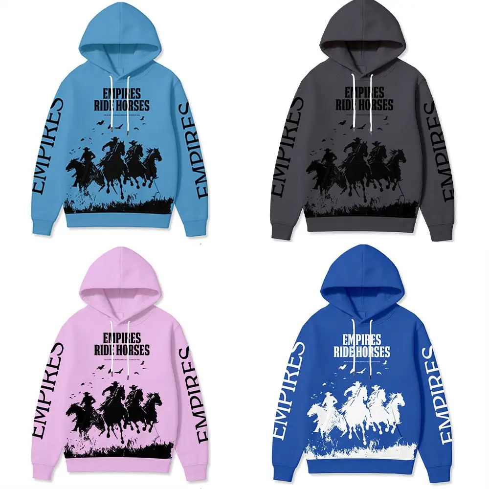 New western cowboy pattern printed hoodie autumn and winter street fashion sweatshirt men and women casual loose pullover
New western cowboy pattern printed hoodie autumn and winter street fashion sweatshirt men and women casual loose pullover