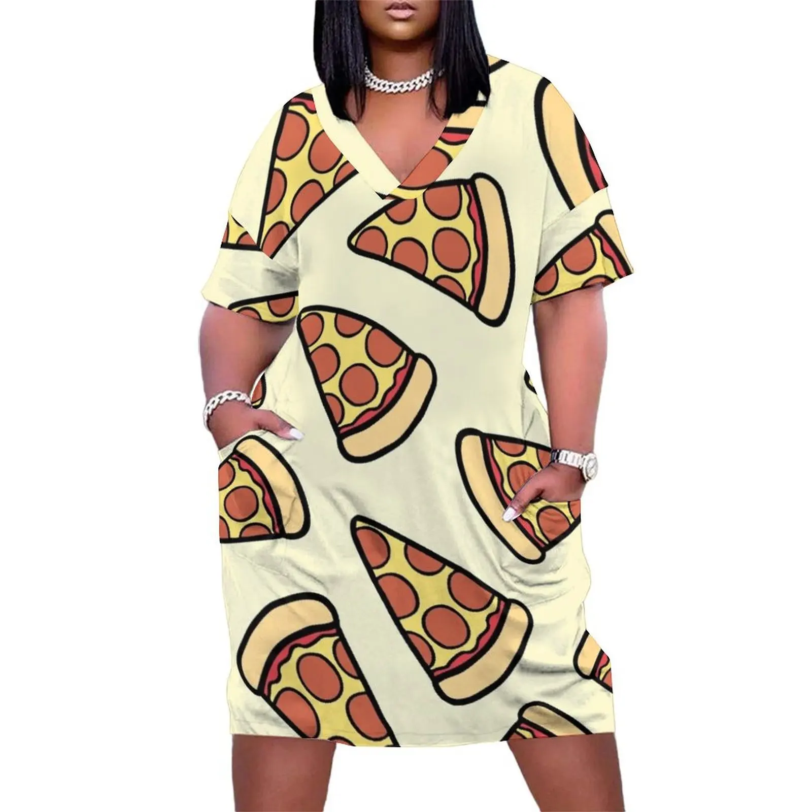 Pepperoni Pizza Pattern Loose Pocket Dress sexy dress for women Dresses for wedding party long dresses for women
Pepperoni Pizza Pattern Loose Pocket Dress sexy dress for women Dresses for wedding party long dresses for women