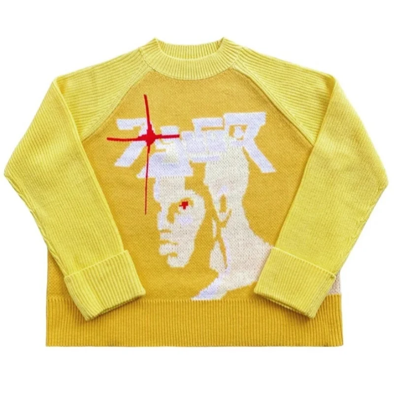 Loose plus size pullover letter character street style printed sweater autumn and winter men's and women's jacquard knit sweater
Loose plus size pullover letter character street style printed sweater autumn and winter men's and women's jacquard knit sweater