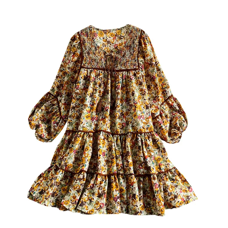 Vintage Loose Square Neck Floral Dress Women Spring Loose Floral Dresses Vestidos De Mujer
Vintage Loose Square Neck Floral Dress Women Spring Loose Floral Dresses Vestidos De Mujer