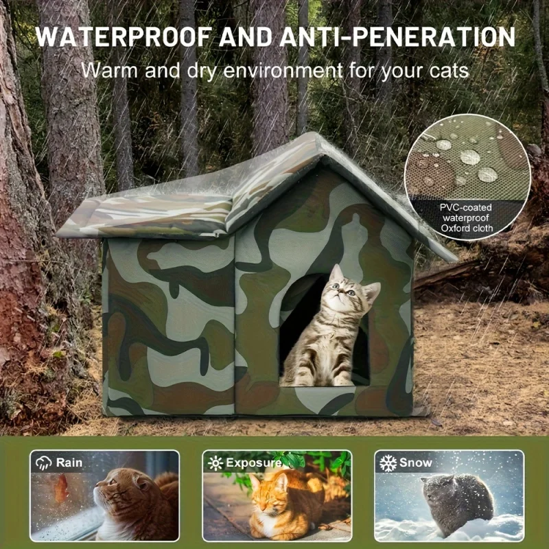 Stray Cat Dog Tent Oxford Cloth Cat House Waterproof Warm Cat Kennel for Small Pets in Winter Outdoor Cold Proof
Stray Cat Dog Tent Oxford Cloth Cat House Waterproof Warm Cat Kennel for Small Pets in Winter Outdoor Cold Proof
