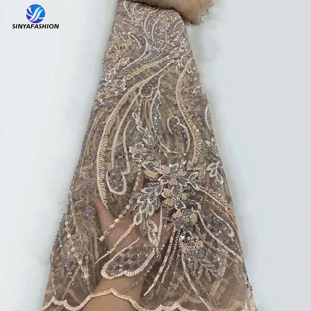 Sinya African French Net Lace Fabric With Sequins 2024 High Quality Luxury Heavy Hand Beaded Lace Fabric For Wedding Party Dress
Sinya African French Net Lace Fabric With Sequins 2024 High Quality Luxury Heavy Hand Beaded Lace Fabric For Wedding Party Dress