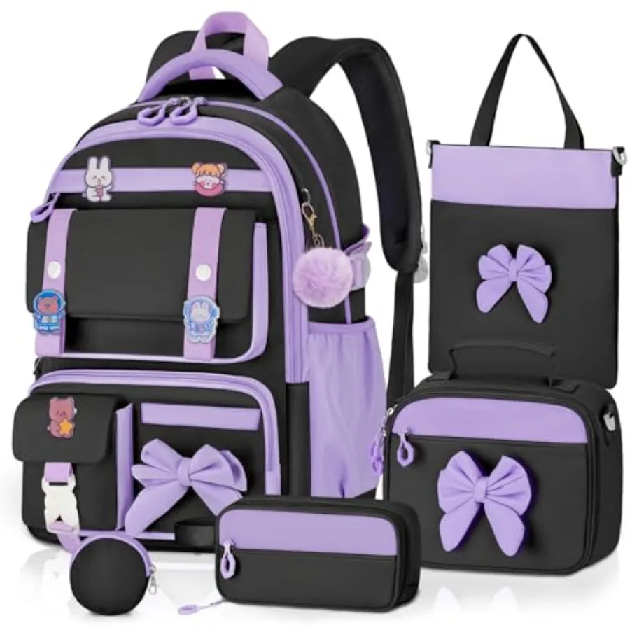 5pc Cute Girls Backpack with Lunch Box Set, Kawaii Aesthetic Bookbag, School Backpack for Teen and Elementary
5pc Cute Girls Backpack with Lunch Box Set, Kawaii Aesthetic Bookbag, School Backpack for Teen and Elementary