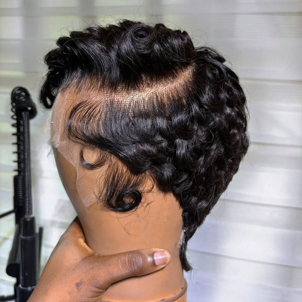 4# 2# Color 250% Culry Lace Front Wig For Women Short Bob Wig Human Hair Pre Plucked Pixie Cut Wig 13x4 Lace Wig With Baby Hair
4# 2# Color 250% Culry Lace Front Wig For Women Short Bob Wig Human Hair Pre Plucked Pixie Cut Wig 13x4 Lace Wig With Baby Hair