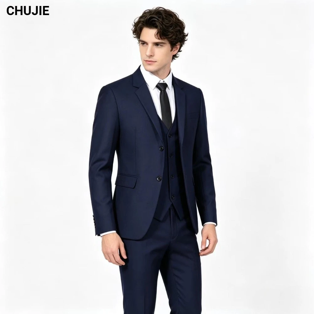 High Quality Men Suit 2 Pieces Slim Fit Wedding Set Elegant Wrinkle Resistant Business Formal Blazer Vest Pants Breathable
High Quality Men Suit 2 Pieces Slim Fit Wedding Set Elegant Wrinkle Resistant Business Formal Blazer Vest Pants Breathable