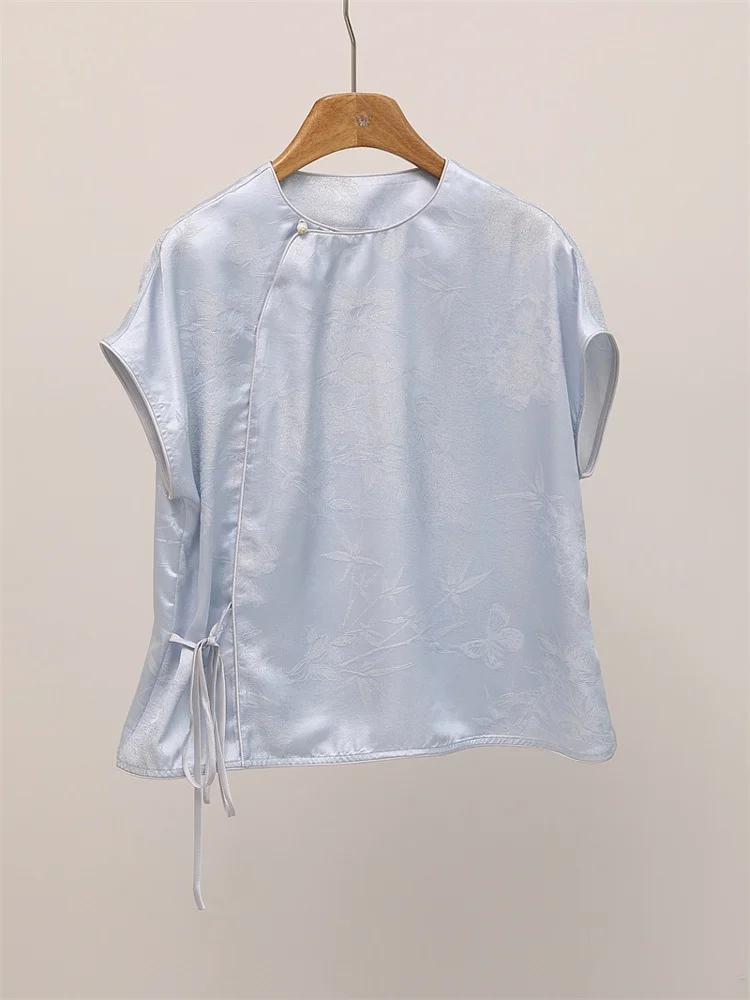 iny серебряный шелковый топ с вышивкой и поясом, свободный крой в стиле ретро, круглый Ne ort Sve, женская мода E50553
iny серебряный шелковый топ с вышивкой и поясом, свободный крой в стиле ретро, круглый Ne ort Sve, женская мода E50553