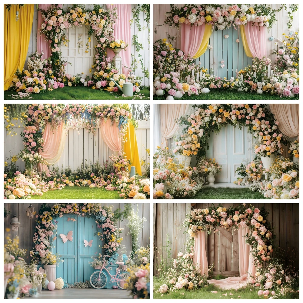Spring Garden Flower Wedding Photography Backdrop Wooden Board Floral Curtain Bridal Shower Baby Birthday Party Photo Background
Spring Garden Flower Wedding Photography Backdrop Wooden Board Floral Curtain Bridal Shower Baby Birthday Party Photo Background